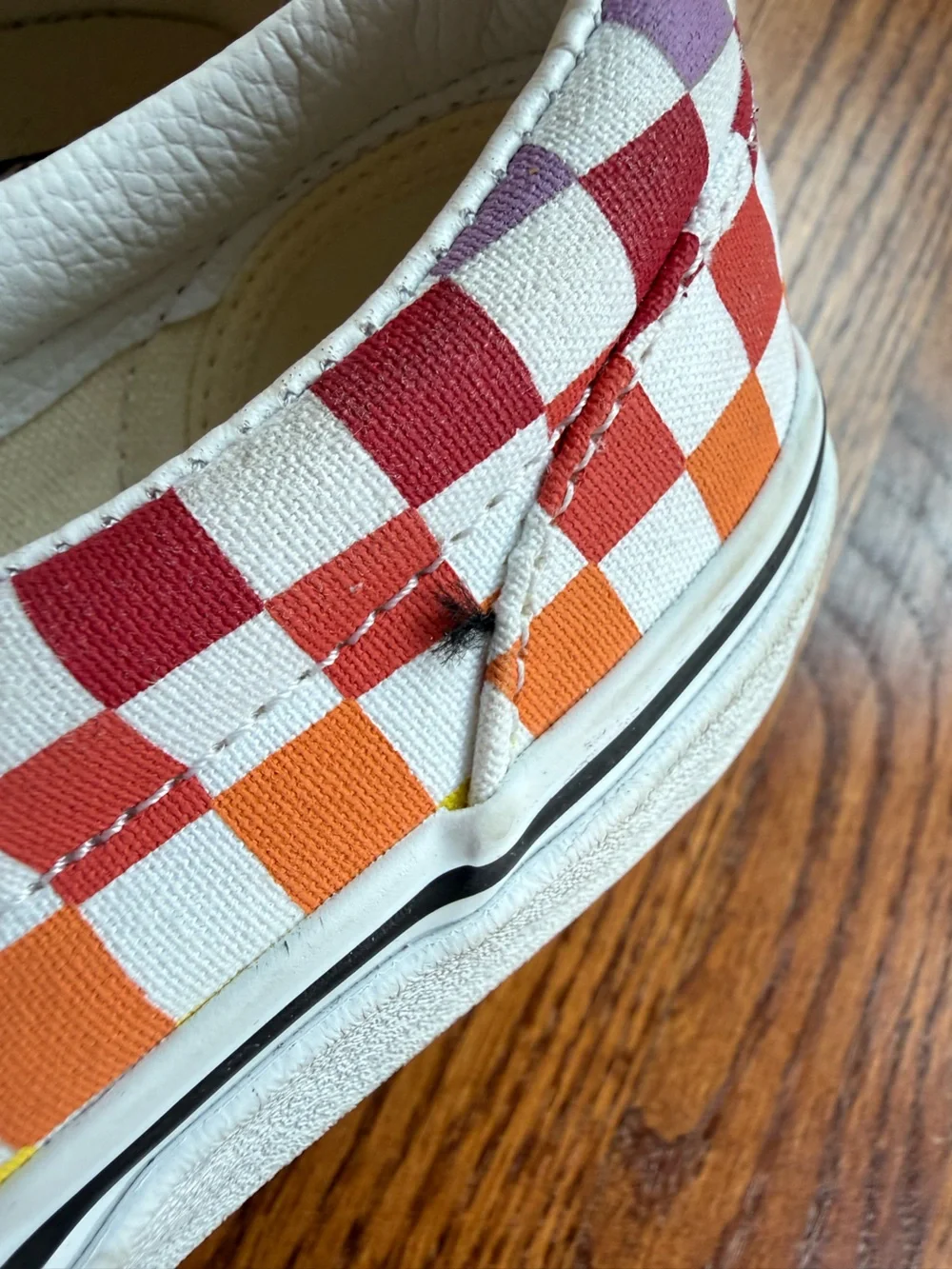 Vans Rainbow Checkerboard Slip-On Sneakers Sz 3